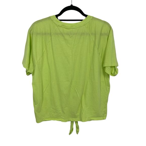 Gap Women's Organically Grown Cotton Active Yellow Tie-Front T-Shirt Sz Medium M - Picture 5 of 8